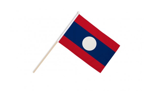 Laos Hand Flags